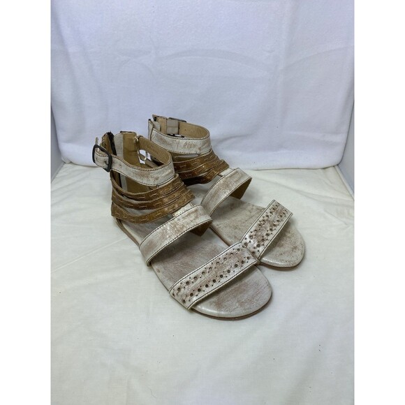 Bed Stu ARTEMIS Sandal Leather Handmade Womens Nectar Tan Lux Size 9 NWT - Picture 1 of 11